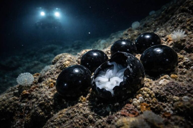 بيض أسود غامض على عمق 6200 متر يكشف أسراراً مذهلة