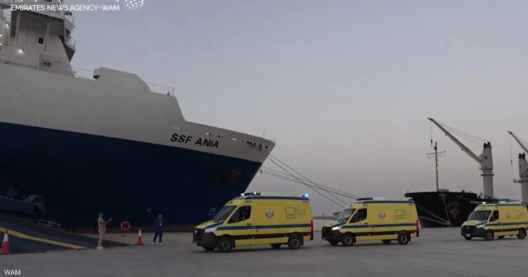 المستشفى العائم في الإمارات يستقبل خمسة مرضى جدد من غزة