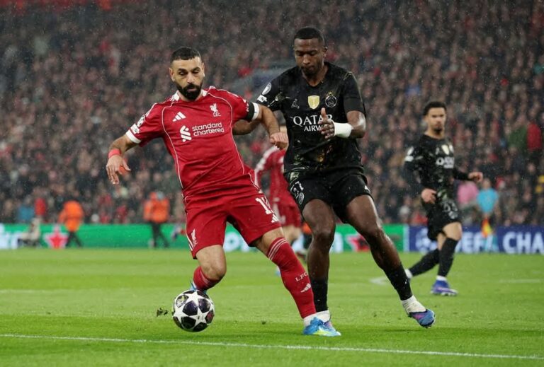 ليفربول يخرج من دوري أبطال أوروبا بعد هزيمته القاسية أمام باريس سان جيرمان