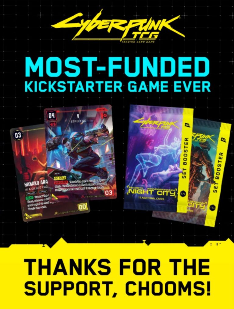 إنجاز مذهل وغير متكرر للعبة Cyberpunk TCG على منصة Kickstarter – الجزء الأول
