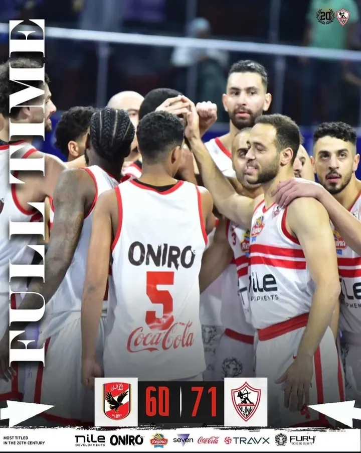 الزمالك يتجاوز الأهلي 71/60 ويتأهل لنهائي كأس مصر