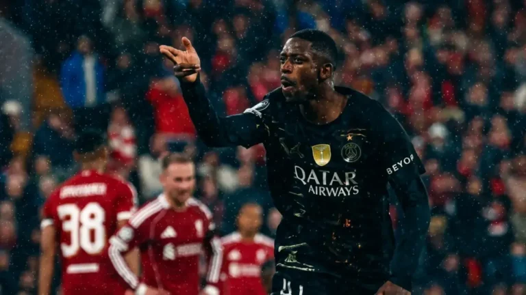 ديمبلي يذهل ليفربول في أنفيلد بهدفين مذهلين… باريس سان جيرمان يتفوق على العملاق الإنجليزي ويتقدم لنصف النهائي!