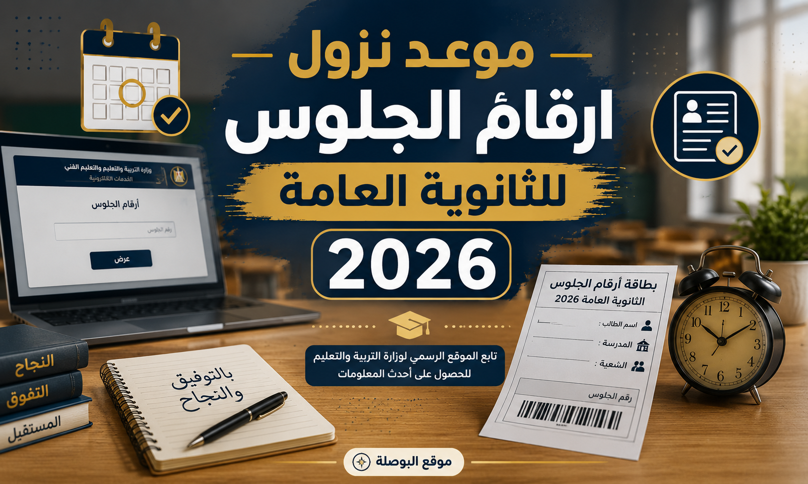موعد نزول ارقام الجلوس للثانوية العامة 2026