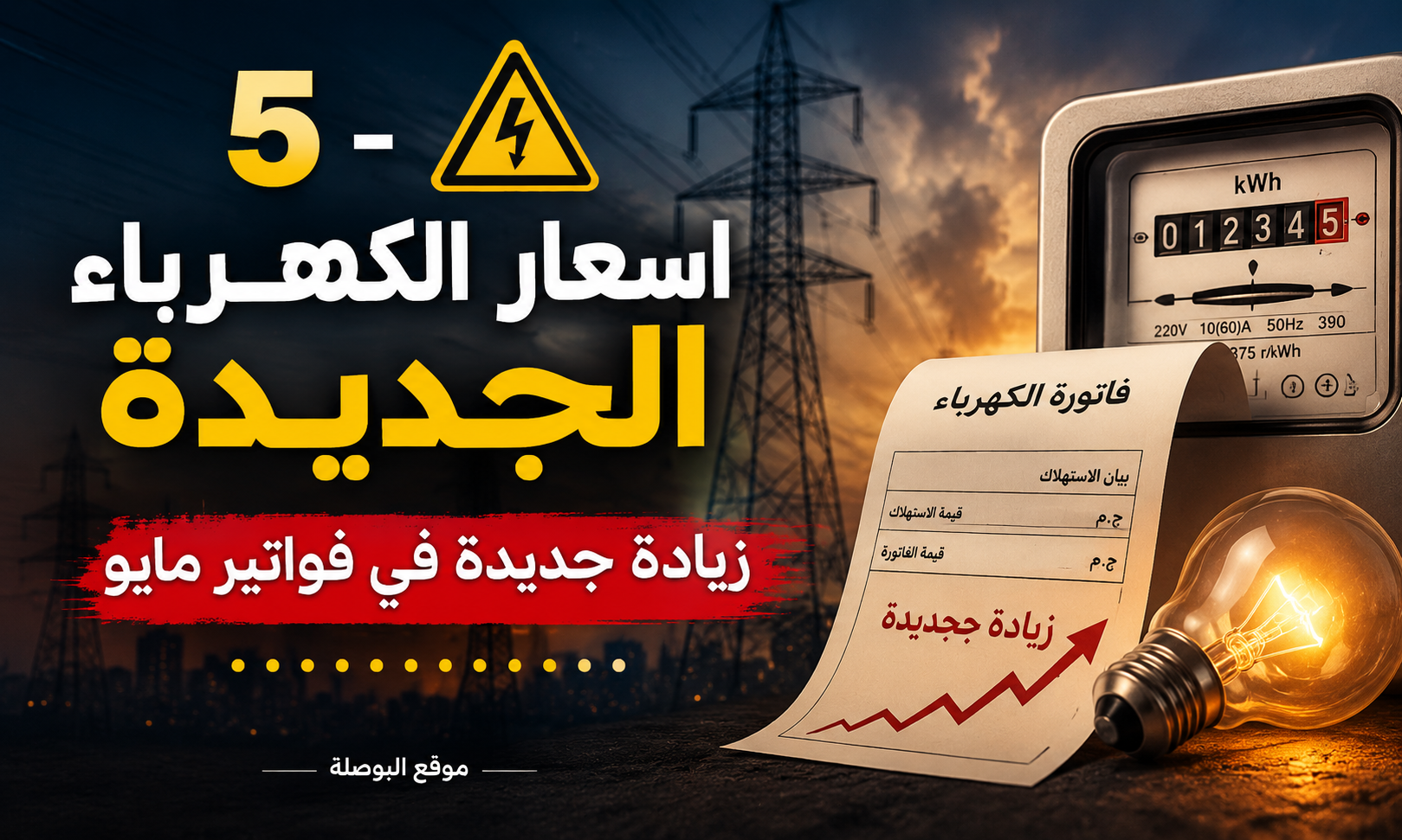 زيادة جديدة في فواتير مايو